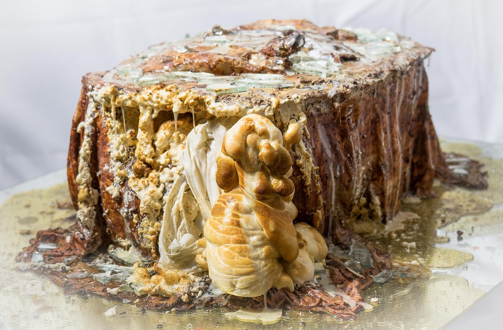 Sleeping_Volcano_no_31_Mixed_media_on mirror_glass_ca._90_x_60_40_cm Peter_Holz_Sleeping_Volcano's